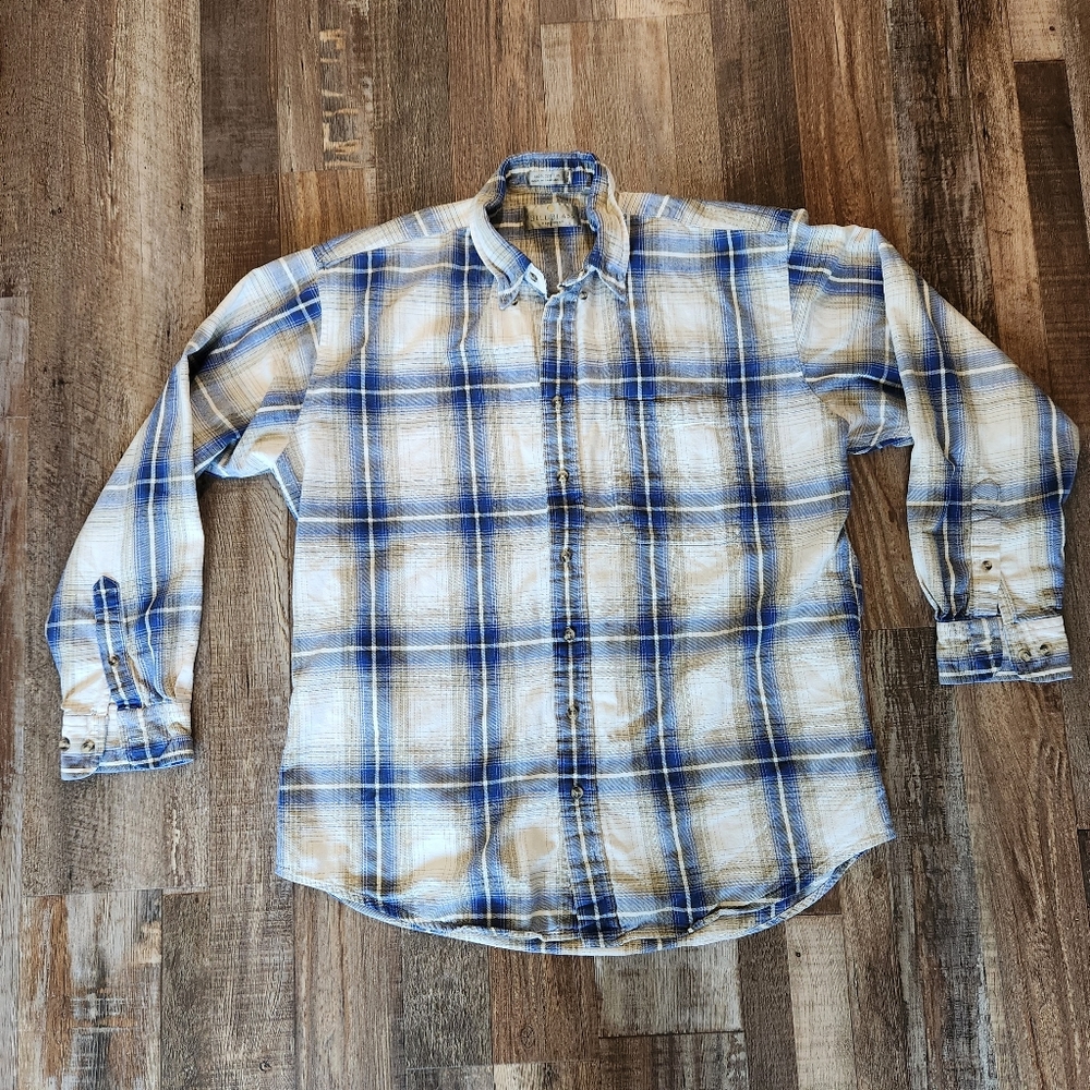 Bill Blass Plaid Long Sleeve Button Down - Picture 1 of 6